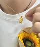 中国黄金（CHINA GOLD）足金元宝龙吊坠男女款萌龙黄金项链生肖本命龙年新年生日礼物 元宝龙吊坠【赠银镀金链】约2.1g 实拍图