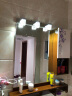 樱冠（SERULA） LED镜前灯可免打孔双头三头水晶不锈钢浴室卫生间洗手间化妆壁灯 三头-白光(3x3W-46cm) 晒单实拍图