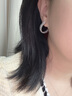 Arsis耳饰女自由搭配古巴耳钉女时尚饰品女耳环女生日送女友 镶锆链条C圈耳钉 实拍图