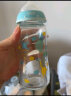 NUK宽口玻璃奶瓶婴儿奶瓶0-6月中圆孔硅胶蓝色240ml德国进口图案随机 实拍图