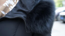 雅鹿中长款貉子毛领羽绒服女新款极寒中长款加厚保暖防寒服外套 黑色 160 晒单实拍图