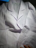 型彬白大褂长袖护士服医生大码加肥男女学生化学实验服加厚纯棉白大衣 女式修身松紧袖口 L 170L 实拍图
