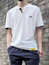 吉普（JEEP）短袖T恤男夏季休闲短袖男士V领上衣打底衫男装 白色 XL  晒单实拍图