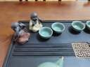 祥业茶宠摆件精品紫砂彩砂陶三不三勿茶桌摆饰 创意手工茶玩茶道配件 坐款三不一套 实拍图