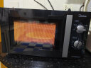 美的（Midea）微碳系列 变频家用微波炉 酷黑烤漆把手 经典旋钮 360°转盘加热 20L精巧容量（PM20A1） 实拍图
