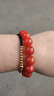 钶洛迪雅天然满色满肉凉山南红手串柿子红樱桃红玛瑙手链男女配饰佛珠手串 凉山樱桃红【水润通透】 12mm 实拍图