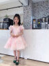小咔衣浓（Xiaokayinong）女童主持人礼服轻奢小众高端公主裙儿童小花童钢琴演奏演出服断码 粉色短袖短款 130 晒单实拍图