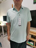 红豆莫代尔桑蚕丝短袖polo衫男夏季凉感透气男士polo翻领抑菌爸爸款 几何标-山岚绿L1 L 175/92A 实拍图