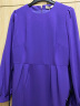 迪菲丽格秋装2021年新款女气质优雅紫色连衣裙修身显瘦长袖直筒裙 图片色 M 晒单实拍图