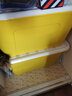茶花（CHAHUA）茶花塑料收纳箱衣物整理箱35L58L68L多规格玩具整理箱储物 【黄色】 【58升*2个装】59.5*47.5*32.5cm 实拍图