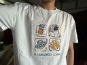 啄木鸟（TUCANO）纯棉短袖T恤男韩版潮流宽松大码重磅打底衫青少年学生夏天男短袖 白/宇宙探险 L （重120-130斤高165-170） 实拍图
