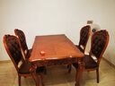 艾米河 欧式实木餐桌椅组合美式橡木雕花长餐桌大桌子吃饭桌子1.4/1.6米 1.4米餐桌+4把皮拉扣餐椅 实拍图