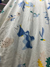 七彩博士婴儿分腿式睡袋可拆袖春夏薄款纯棉纱布儿童防踢被子着凉宝宝惊跳 彩鱼蓝-纯棉薄款（深秋） XL（110码） 实拍图