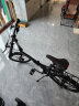 狼途（Langtu） 20寸铝合金折叠自行车男女8速成人学生运动单车便携免安装KY028 亮黑（碟刹版） 20寸 实拍图