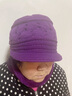 谦饰祥 帽子女中老年冬季休闲加厚毛线帽加绒保暖围巾妈妈帽连体针织帽 深紫 55-61有弹性 实拍图