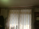 伊帘坊加厚铝合金窗帘杆木纹罗马杆单杆双杆窗帘轨道顶装侧装 柚木色单干（圆柱头） 实拍图