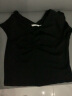 范思蓝恩23FS12684优可丝设计感娃娃领针织短袖女夏季新款 黑色 XL 晒单实拍图