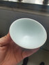 东道汝窑河南非遗茶杯陶瓷功夫茶具开片可养汝瓷主人杯单杯斗笠杯75ML 2021年丑字落款 实拍图