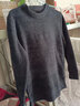 鑫罗圣保男士半高领毛衣保暖长袖加绒加厚一体绒雪尼尔针织衫潮男装衣服 雪尼尔毛衣-灰色 L 170  建议110-130斤【110】 实拍图