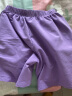 361°儿童短裤2024夏季轻运动系列女童中大童基础百搭针织短裤 紫 160 实拍图