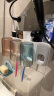 意可可牙刷置物架 免打孔漱口杯刷牙杯壁挂式浴室卫生间置物挤牙膏神器 幸福三杯+挤牙膏器（灰色） 实拍图
