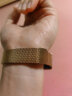 适用华为b3 b5 b6手环表带智能运动青春版手环米兰尼斯磁吸不锈精钢金属腕带 玫瑰金色 华为B5手环18mm 实拍图