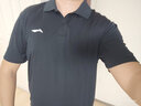 李宁（LI-NING）短袖t恤男夏季polo衫修身翻领运动服休闲T恤冰丝速干男装上衣 polo衫黑色 XL (180/96A) 实拍图