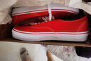 VANS范斯官方 经典款Authentic正红色经典个性帆布鞋 红色 38.5 实拍图