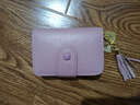 蒙伯斯 卡包女士真牛皮多功能防消磁银行卡包多卡位女式名片夹驾驶证套 大号豆粉色【40卡位防消磁】 实拍图