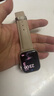 炫戴适用苹果手表S10/S9表带s11真皮apple iWatchs8/7/6/5蝴蝶扣se3商务ultra3高级男女运动皮质荔枝纹 荔枝纹蝴蝶扣皮带-杏色 适用：38/40/41/42mm表盘 实拍图