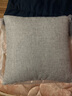 安茹刘朝 素色棉麻加厚正方形靠枕纯色家用沙发靠垫亚麻棉麻大抱枕客厅汽车靠背枕垫可拆洗不掉色 灰色（素色亚麻） 40cm*40cm枕套+枕芯 实拍图