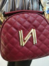 红谷包包女2025新款牛皮单肩手提包菱格贝壳包时尚斜挎女包 酒红 实拍图