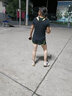 媞曼伽瑜伽服套装女纯绵防震胸垫跑步运动专业普拉提训练健身衣 三件套 绿边短三件套 短袖 文胸 短裤 XXL码【115斤—125斤】 实拍图
