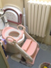 ELSA BABY德国儿童马桶坐便器楼梯式男孩女宝宝阶梯折叠架坐便圈凳 珊瑚粉（升级2个PU垫款） 实拍图