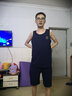 美即莱（MEIJILAI）睡衣男夏季莫代尔男士家居服冰丝背心薄款夏天宽松加肥加大码套装 19514B 宝蓝 XL（身高170-175体重135-160） 实拍图
