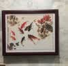古客新中式电表箱装饰画餐厅挂画液压上翻配电箱画客厅遮挡画弱电箱 九鱼图 50*40cm典雅红褐色框【可遮40*30电表箱】 实拍图