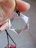 天然白水晶六芒星吊坠单尖双尖天使之泪灵摆男女项链吊坠礼物 六芒星+挂绳 实拍图