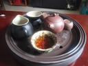 益馨荣 功夫茶盘茶托盘圆形大小储水紫砂陶瓷现代简约家用茶具 加大号七孔黑双龙 33CM 实拍图