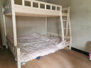 金柏栎高低床上下床实木高架床多功能床可拆分体床双层床双人床 上140下160长200带书架 实拍图