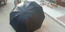 天堂伞雨伞三折10骨加大2-3人可用超大加固男女晴雨伞33212E碰 黑胶黑色 实拍图