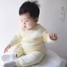 优奇婴儿衣服秋冬套装宝宝保暖夹棉内衣高腰护肚男女儿童2件套秋冬装 2套【浅蓝+浅红】 66 实拍图