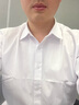 佐马仕 长袖衬衫男士衬衣商务修身免烫职业正装工装大码男装上班工作服 W2655纯白平板(无口袋) 43（160斤-170斤） 实拍图