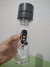 花间道玻璃杯男士双层茶水分离杯车载水杯一键开盖耐高温泡茶杯礼品茶杯 玻璃灰色彩盒装300ml 实拍图