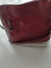 瑾安（JINAN）真皮女包斜挎包包牛皮软皮百搭中年妈妈包大容量三层单肩包女士包 酒红色小号 实拍图