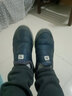 红青百年休闲鞋男冬款加绒棉鞋一脚蹬中老年软底防滑健步鞋男女旅游户外鞋 黑色(男款) 43 实拍图