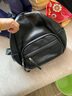 荟妮真皮双肩包女包包休闲时尚百搭头层牛皮软皮大容量女士旅行背包 黑色-小号 实拍图