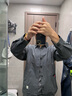 花花公子（PLAYBOY）长袖衬衫男士外套男装春秋季休闲衬衣男绅士上衣服 灰色 XL 实拍图