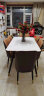 林氏家居岩板餐桌家用现代客厅餐桌小户型饭桌子简约方餐桌椅组合LS663 黑白|1.4米餐桌+LS808S3-B餐椅*6 实拍图