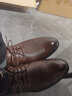 奥康（Aokang）男鞋牛皮皮鞋男士商务正装圆头系带低帮鞋子 棕色镂空皮鞋 42 实拍图