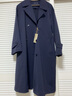 无印良品（MUJI）女式 不易沾水 双排扣大衣 风衣 外套秋 深藏青色 3S XL（165/92A） 实拍图